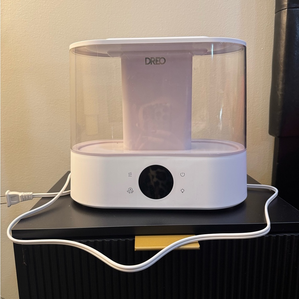Dreo White Ultrasonic Humidifier with Clear Water Tank